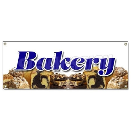 Signmission Bakery Banner Heavy Duty 13 Oz Vinyl with Grommets Single Sided B-Bakery